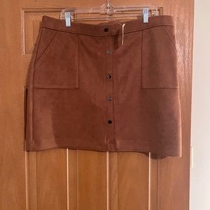 Versona Suede Brown Skirt